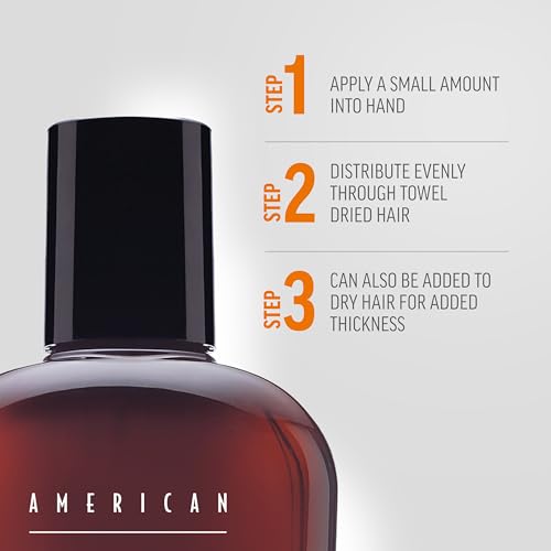 American Crew Men's Light Hold Texture Lotion for Fine Hair, 8.4 fl oz | Light hold texture hair styling lotion that adds body & manageability with a natural, low-shine finish. For fine, thin hair.