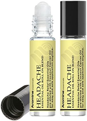 Peppermint Essential Oil Roll On, Pre-Diluted 10ml (Pack of 2). Premium Quality, Therapeutic Grade Topical Ready Aromatherapy Oil