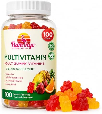 Flamingo Supplements Multivitamin Gummies | Vegan Friendly, Kosher Halal NO Gluten or Gelatin, no GMO| for Men
