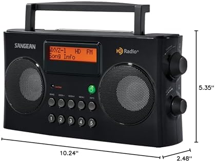 Sangean HDR-16 HD Radio/FM-Stereo/AM Portable Radio, Black
