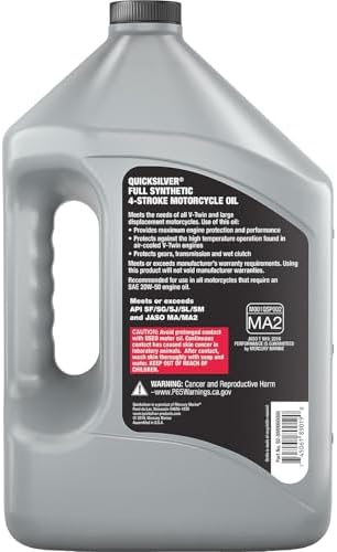 Quicksilver 20W-50 Full Synthetic Motorcycle Oil, 1 Quart