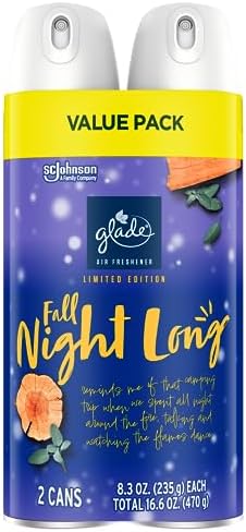 Glade Air Freshener Room Spray, Fall Night Long, 8.3 oz, 2 Count