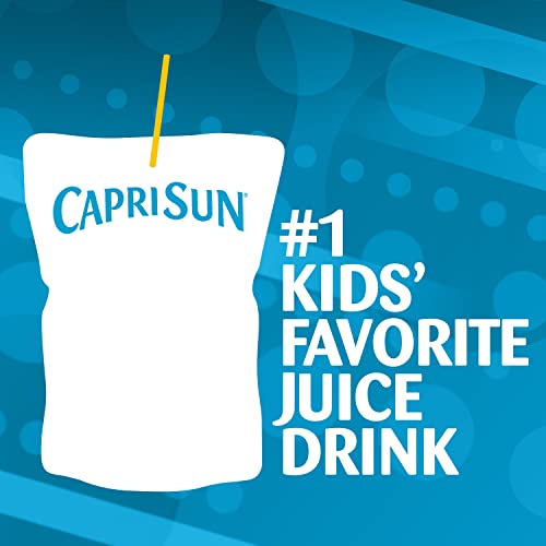Capri Sun 100% Juice from Concentrate, 10 Pouches Apple Juice, 6 fl oz | for School Lunches and On-the-Go Hydration, All Natural Ingredients, No Artificial Colors, Flavors Or Preservatives