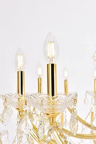 Elegant Lighting Maria Theresa 84 Light Royal Cut Crystal Chandelier in Gold