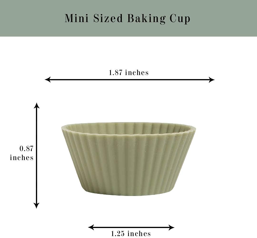 The Silicone Kitchen Reusable JUMBO Silicone Baking Cup, Non-Toxic, BPA Free, Dishwasher Safe, Jumbo, 12 Pack, White Blue Green