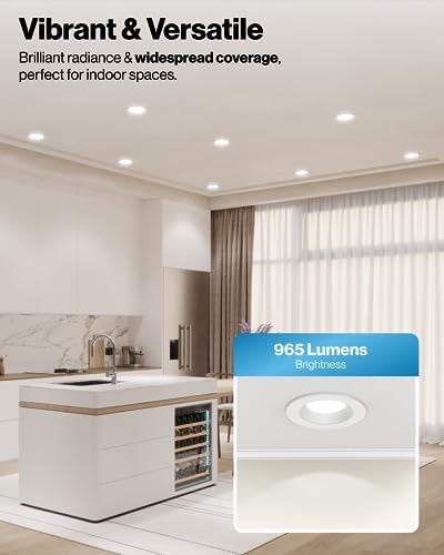 Sunco 12 Pack 6 Inch Retrofit LED Recessed Lights, 13W=120W 5000K Daylight | 965LM, Daylight, Baffle Trim, Dimmable