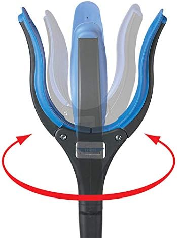 Ettore Grip'n Grab: Multi-Purpose Reach Tool with Rotating Rubber Grip Head, Blue