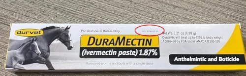 Duramectin Ivermectin Paste 1.87% for Horses, 0.21 oz