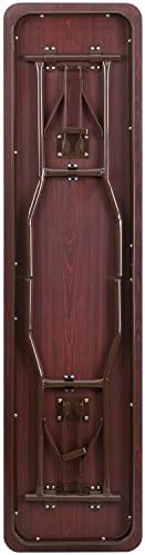EMMA + OLIVER 6-Foot Mahogany Melamine Laminate Folding Training/Seminar | Table, Event Table