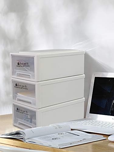 12 Quart Plastic Stacking Storage Drawer Unit Front Box, 1 Pack