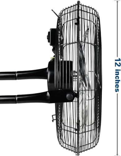 Simple Deluxe 20 Inch 3-Speed High Velocity Heavy Duty Metal Industrial Floor Fan for Warehouse, Workshop, Factory and Basement, Black, 1 Pack