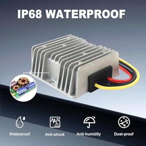 DC 8-36V to 12V Boost Buck Converter, 6A 72W Voltage Regulator DC Step Up Step Down Power Supply Module for Car Truck RV Automotive Electronics LED Driver