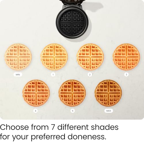 Chefman Rotating Belgian Waffle Maker, 180° Flip Iron w/ Non-Stick Plates, Adjustable Timer, Locking Lid, & Drip Plate, Space Saving Storage, Mess-Free Breakfast, Stainless Steel/Black