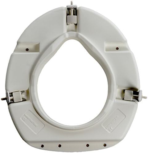 PCP Raised Toilet Seat, Increase Height Over Commode, Elevated, White, 3 Inch Rise