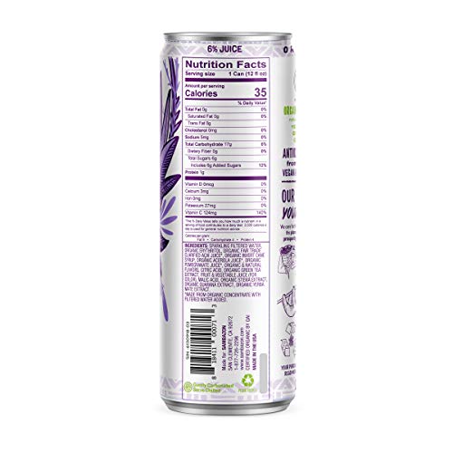 Sambazon Organic Amazon Energy Drink, Jungle Love, Acai Berry and Passionfruit, 12 Fl Oz (Pack of 12)