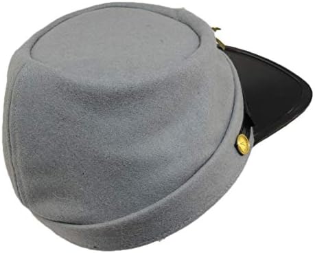 100% Wool Men's Civil War Replica Kepi Hat Grey Medium