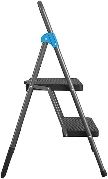 Cosco Commercial 2-Step Folding Stool, 300 lb Capacity, 20.5 x 24.75 x 39.5, Gray