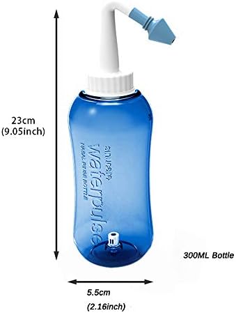 Nasal Wash Bottle 300ml Neti Pot Sinus Rinse Bottle Nose Cleaner Nasal Irrigation for Adult & Kid BPA Free - Nose Care Rhinitis Nose Allergic and