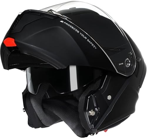CYRIL Modular Motorcycle Helmet DOT Approved, Flip Up Full Face for Adults | Intercom ready, glasses friendly design with dual visors, extra smoke shield and carrying bag for street riding