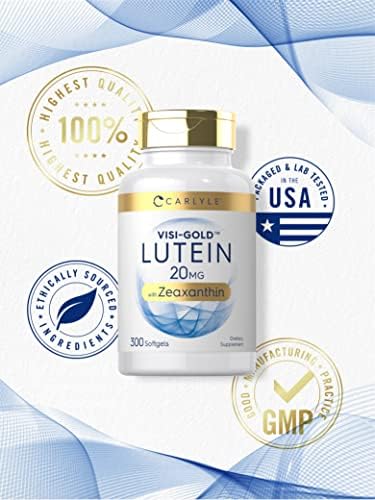 Carlyle Lutein and Zeaxanthin 20mg | 300 Softgels | Eye Health Vitamins