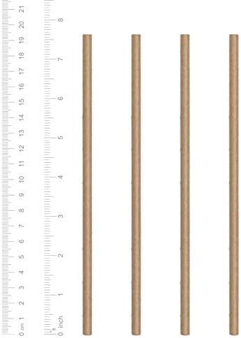 Comfy Package [200 Pack] Kraft Paper Straws, 100% Biodegradable & Ink-free, Straws for drinking and Crafts - Kraft