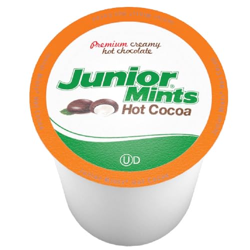 Junior Mints Hot Chocolate Pods, Mint Chocolate Flavor, Compatible with Keurig K-Cup Brewers, 40 Count - Chocolatey Peppermint Cocoa
