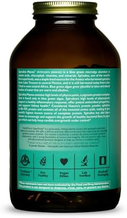 HEALTHFORCE SUPERFOODS Spirulina Manna - Capsules - 450 Vegan Capsules