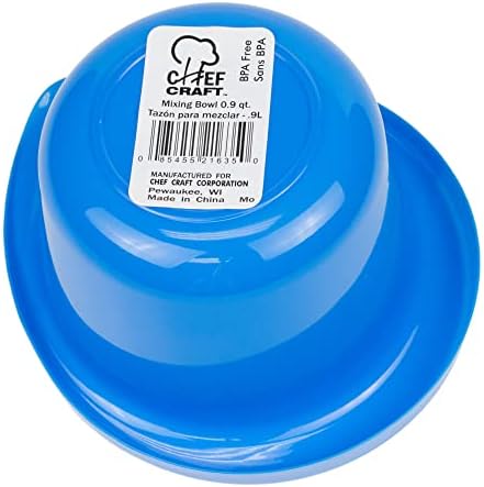 Chef Craft Select Plastic Mixing Bowl Set, 5 Piece, Multiple Color