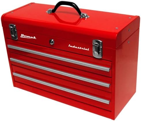 Homak Industrial 20-Inch 2-Drawer Friction Toolbox, Brown Winkle Powder Coat, BW00202200