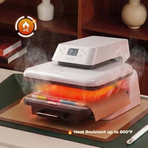 3 Pack PTFE Teflon Sheet for Heat Press Transfer Sheet Non Stick 16 x 20" Heat Transfer Paper Reusable Heat Resistant Craft Mat