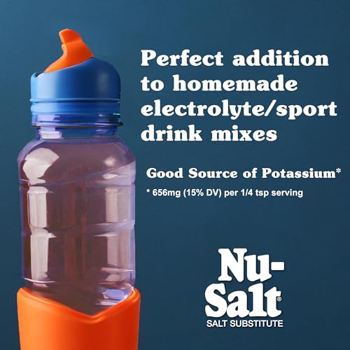 Nu-Salt Sodium-Free Salt Substitute, Contains Potassium Chloride, Table Salt Alternative, Vegan, Good for Chips, Pretzels, French Fries