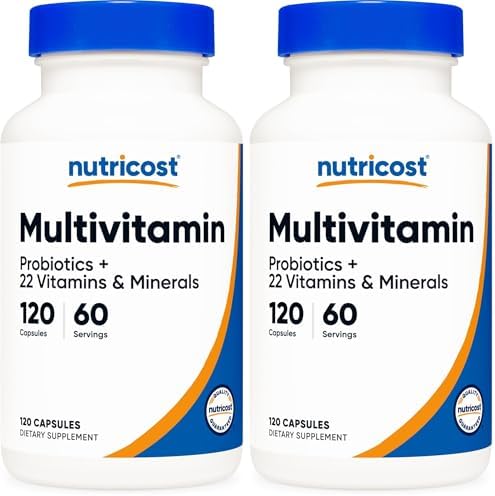 Nutricost Multivitamin with Probiotics 120 Vegetarian Capsules | Packed With Vitamins & Minerals