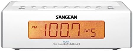 Sangean RCR-5 Digital AM/FM Clock Radio, White