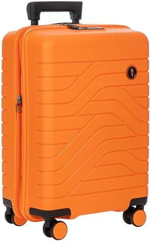 Bric's B|Y Ulisse Checked Luggage with Spinner Wheels – Expandable Lightweighted Hard Shell Suitcase, TSA Combination Lock - Removeable Wash Bag Included - 30 Inch, Mango