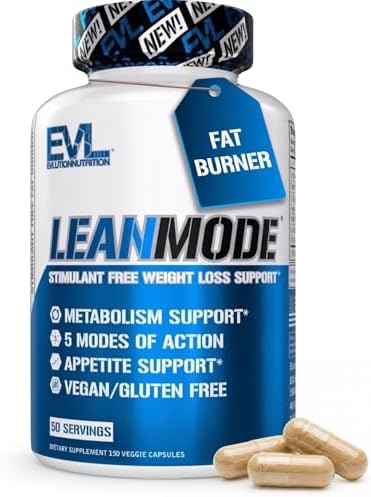 EVL LeanMode Weight Loss Support Capsules - For Men & Women - 50 Servings | Features Green Coffee Bean Extract, CLA and Garcinia Cambogia to support metabolism and appetite control