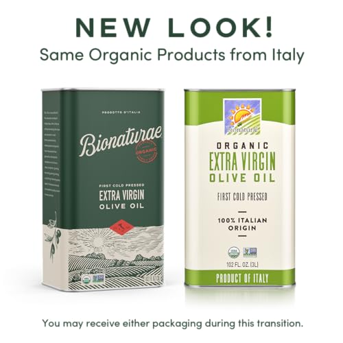 Bionaturae Extra Virgin Olive Oil - Organic Olive Oil, Non-GMO, USDA Certified Organic, Recyclable Glass, 100% Authentic Italian Olive Oil, Made in Italy - 17 Fl Oz