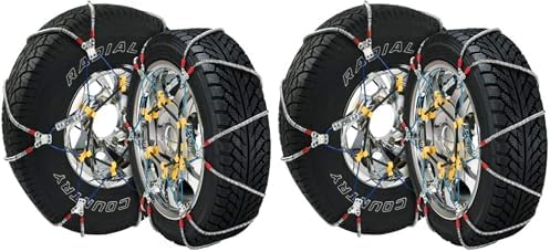SCC SZ143 Super Z6 Cable Tire Chain for Passenger Cars, Pickups, and SUVs - Set of 2