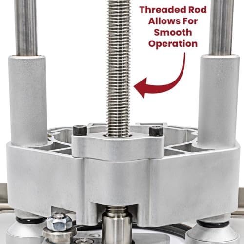 JessEm Rout-R-Lift 3.5XT Router Table Lift System for 3-1/2" Motors | Fits 3-1/2 in router motors and standard 9-1/4 x 11-3/4 router table openings