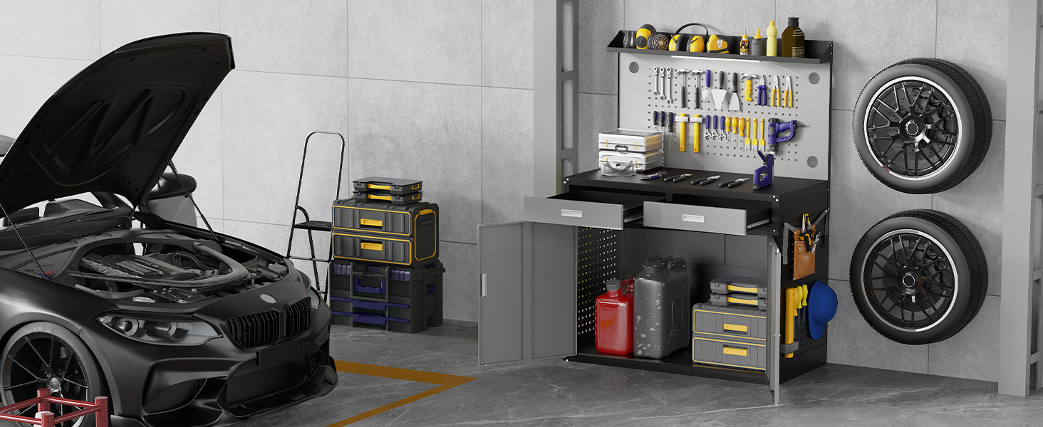 Tool bench for garage