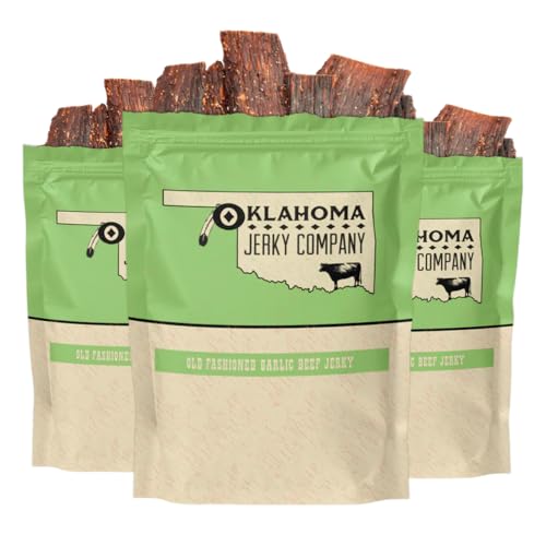 Old Fashioned Hickory Beef Jerky - No Frills Tough and Old Style Dry Beef Jerky - All Natural, Gluten Free, No Added Preservatives and No Added MSG, Healthy Protein Snacks, 2 oz (Pack of 3)