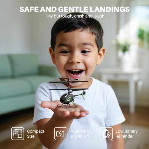 SYMA S100 Mini RC Helicopter for Kids, Indoor Flying, Altitude Hold, Black