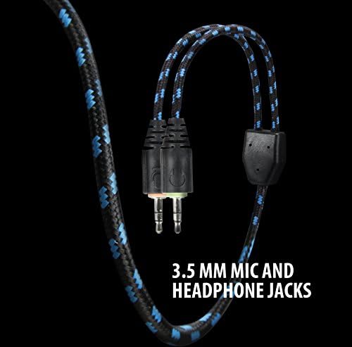 Enhance GX-H4 Computer Gaming Headset with Microphone - Braided Cable, Noise Isolating Headphones