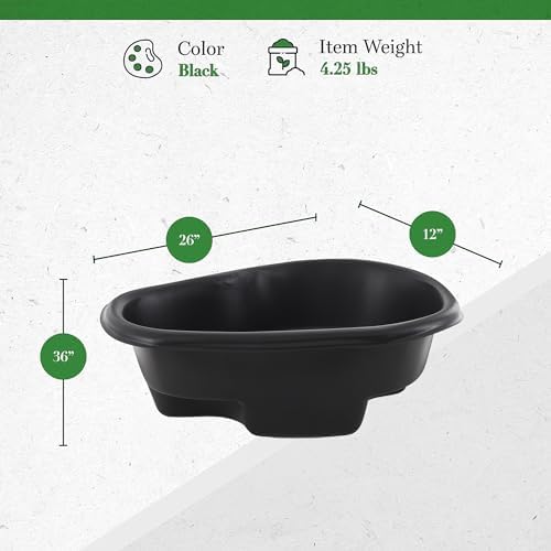 Algreen Rigid Preformed Plastic Pond Liner, 33 Gallon Base Accessory for Backyard, Garden, Fountain, and Water Ponds - Avonlea