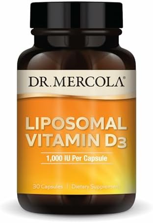 Dr. Mercola Liposomal Vitamin D3 - Supports Heart, Bone & Immune Health - 5,000 IU Per Serving - Non-GMO, Soy Free & Gluten Free - 30 Capsules (30 Servings)