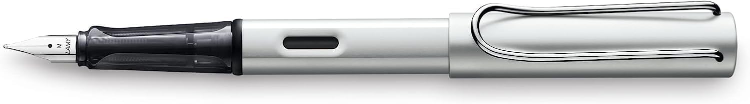 LAMY AL-star black - Fountain Pen with ergonomic grip & black Left-Handed steel nib (LH) in size M - lightweight aluminum body - including LAMY T 10 blue cartridge
