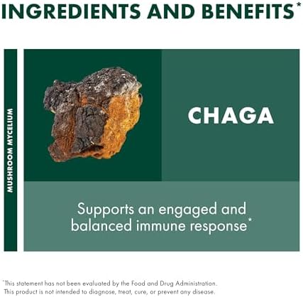 Host Defense Chaga Extract - Immune System Support Supplement - Chaga Mushroom for Antioxidant Activity Support - Liquid Dietary Mushroom Supplement - 2 fl oz (60 Servings)*