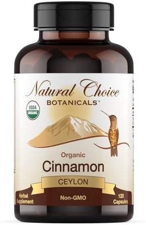 Organic Ceylon Cinnamon Supplement, 120 Capsules