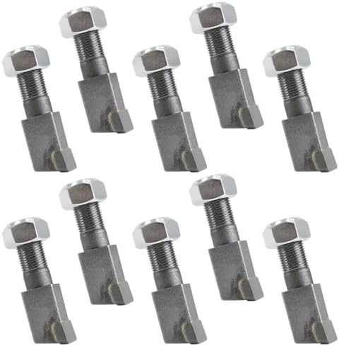10 PACK 2-7/8"Lx3/4"W Stump Grinder Teeth with 5/8" Nuts Carbide Tipped | Compatible with Baumalight 1P24/Ashland FS19/Shaver SC50/JCB/Bradco SG26