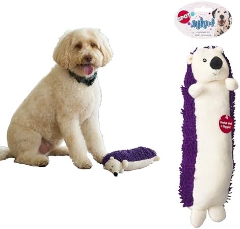 SPOT Gigglers Hedgehog Dog Toy, 12-Inch Plush Toy with Built-in Giggle Sound, Textured Body for Sensory Play, Durable Design for Moderate Chewers