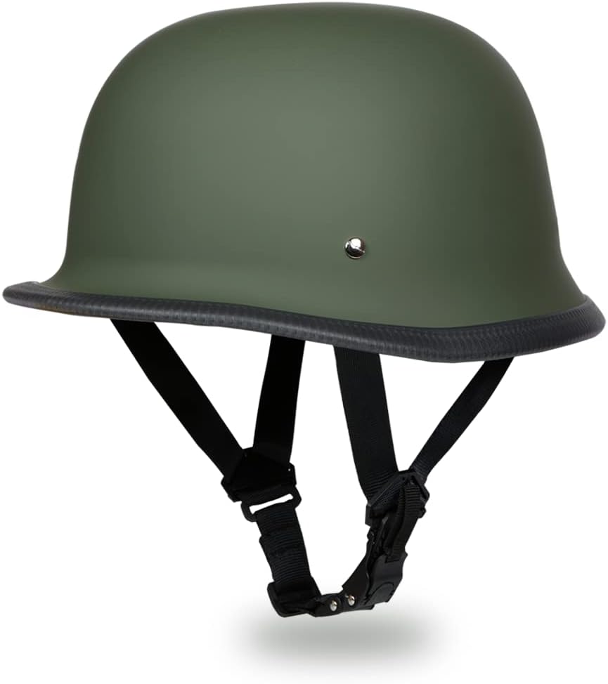 Daytona Half Shell German Motorcycle Helmets, DOT Approved for Superior Safety and Style – Comfortable, Durable, and Perfect for Riders Who Want a Retro Look with Modern Protection Standards